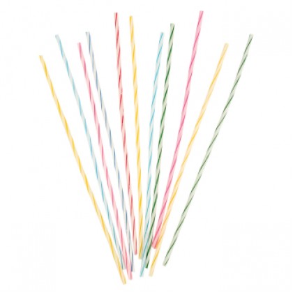 24 Spiral Candles Jackstraws Height 18 cm