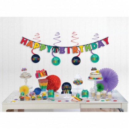 Mini Decorating Kit Birthday Accessories Rainbow Paper