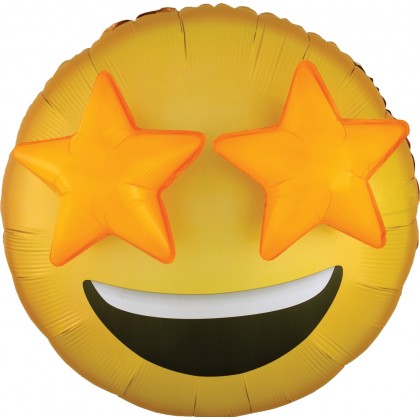 P60  3D Emoticon Starry Eyes EZ-Fill® Multi-Balloon