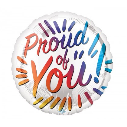 S40 17" Proud Of You Rainbow Letters Standard HX®
