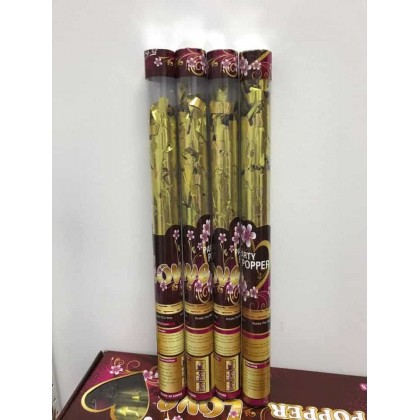 60cm Metallic Gold Flakes Confetti Popper