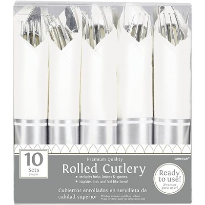 CUTLERY ROLLED W/NAPKIN