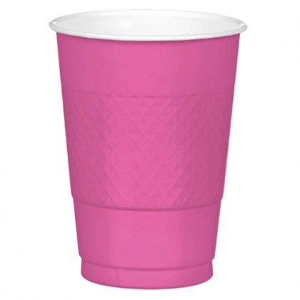 9Oz Plastic Cups - Bright Pink