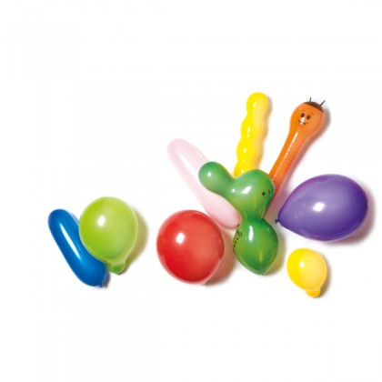 20 Latex Balloons Shapes & Colours Assorted