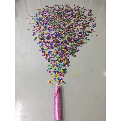 20cm Round Shaped Multicoloured bits Confetti Popper
