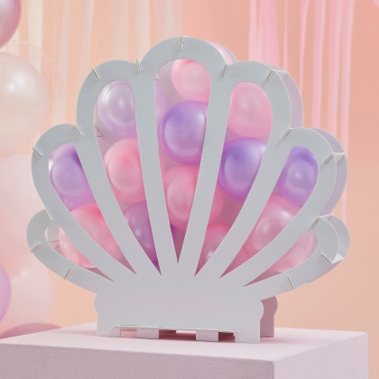 Balloon Mosaic - Shell Shaped with Balloons - Pink and Lilac