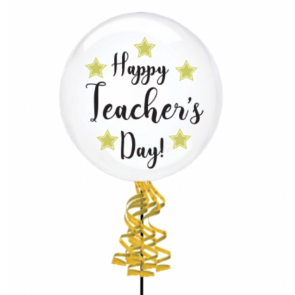 Happy Teachers' Day Die-Cut Bubble Balloon
