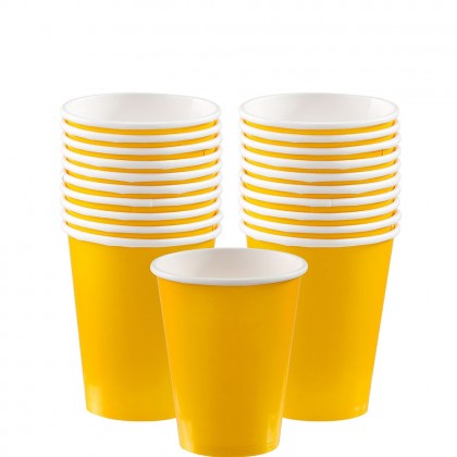 Paper Cup 9oz Yellow Sunshine
