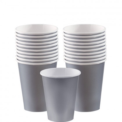 Paper Cup 9oz Silver
