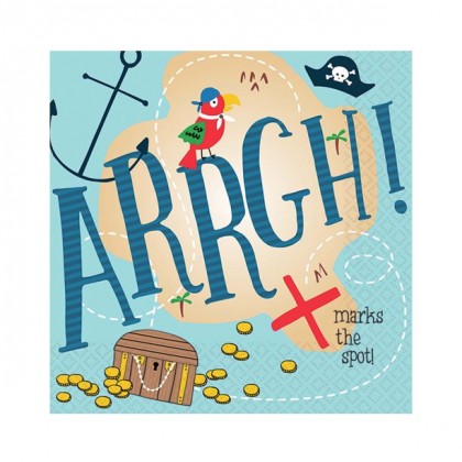 Ahoy Birthday Beverage Napkins