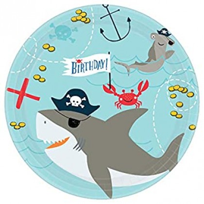 Ahoy Birthday Round Plates, 7 in