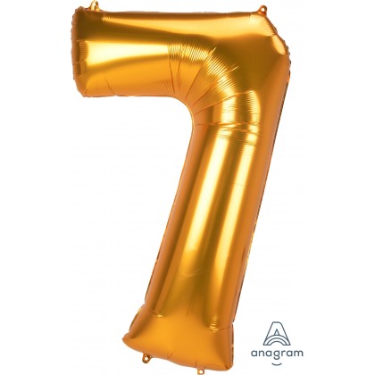 L53 54" Jumbo Number "7" Gold SuperShape