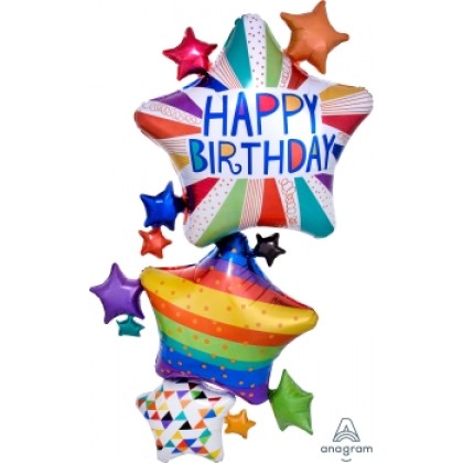 P70 67" HBD Bright Stars Giant Multi-Balloon