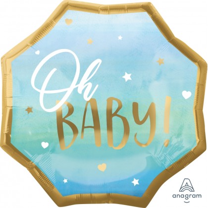 P32 22" Blue Baby Boy Jumbo HX® Foil Balloon