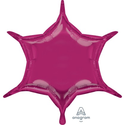 S55 22" Fuchsia 6-Point Star