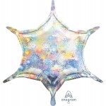 S55 22" Holographic Fireworks 6-Point Star