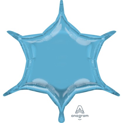 S55 22" Pastel Blue 6-Point Star