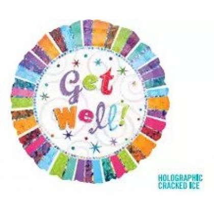 S55 17" Radiant Get Well Standard Holographic