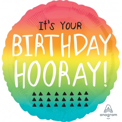 S40 17" Birthday Hooray Gradient Standard HX®
