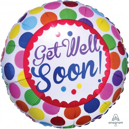 S40 17" Get Well Soon Dots Standard HX®
