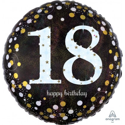 S55 17" Sparkling Birthday 18 Standard Holographic