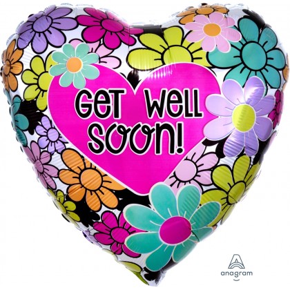 S40 17" Graphic Floral Get Well Soon Standard HX®