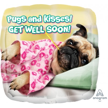 S60 17" Avanti Get Well Pugs & Kisses Standard HX