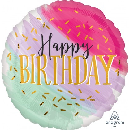 S40 17" Water Color Birthday Standard HX®