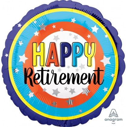 S40 17" Happy Retirement Colorful Circles Standard HX®