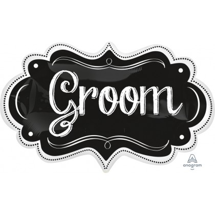 P35 27" Groom Chalkboard Marquee SuperShape™