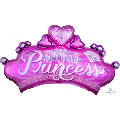 P35 23" Princess Crown & Gem SuperShape™