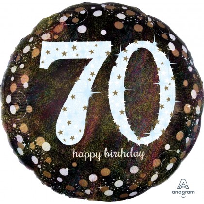 P40 28" Sparkling Birthday 70 Jumbo Holographic