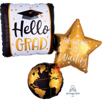 P35  34"The World is Waiting Grad SuperShape™ XL