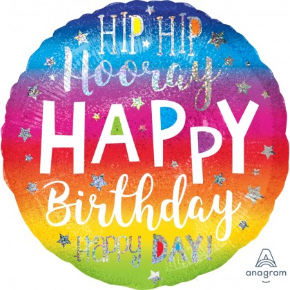 P40 28" Hip Hop Hooray Birthday Jumbo Holographic HX™
