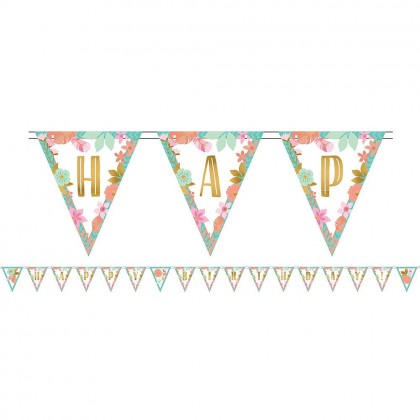 BOHO Birthday Girl Pennant Banner