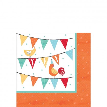 Barnyard Birthday Beverage Napkins