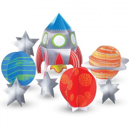 Blast Off Birthday Table Centerpiece Decorating Kit - Foil Board