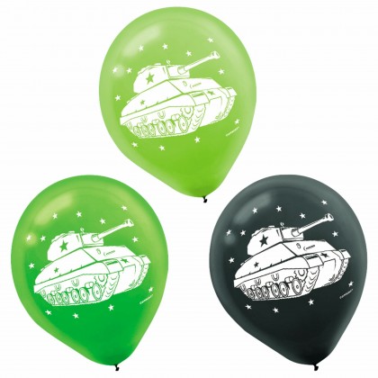 Camouflage Printed Latex Balloons - Asst. Colors