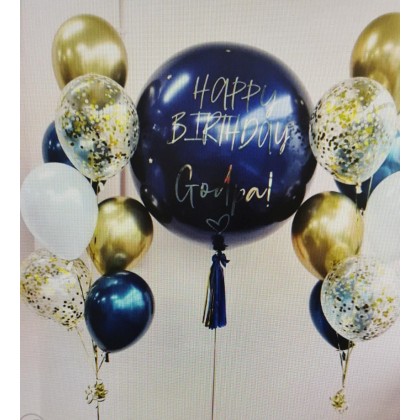 3ft Custom Latex Balloon + 2 (7 Latex Centrepiece)