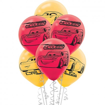 Disney Pixar Cars 3 Printed Latex Balloons Asst Colors