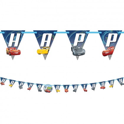 Disney Pixar Cars 3 Jumbo Add An Age Letter Banner Printed Paper