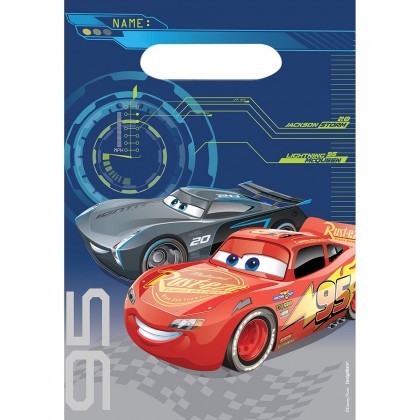 Disney Pixar Cars 3 Folded Loot Bags Plastic
