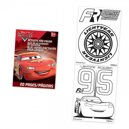 Disney Pixar Cars Activity Pad Favor