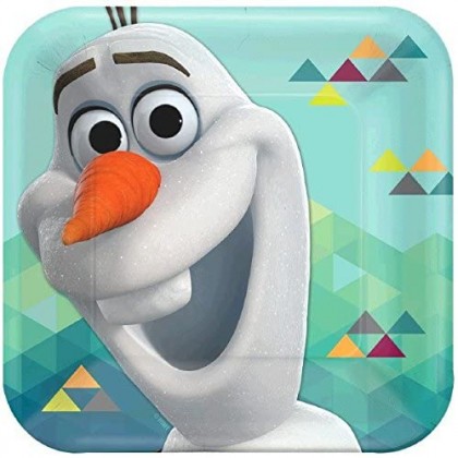 Disney Olaf Square Plates, 7 in
