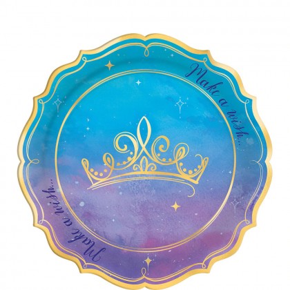©Disney Princess Once Upon a Time Metallic Dessert Plates 7in