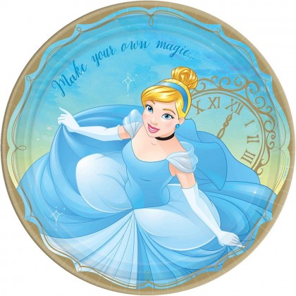 ©Disney Princess Once Upon A Time Round Plates, 9 in  - Cinderella