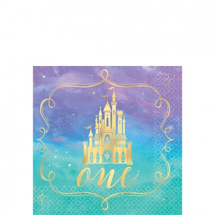 Disney Princess Once Upon A Time HS Beverage Napkins 1st Birthday