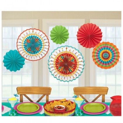 Fiesta Fan Decorations Paper