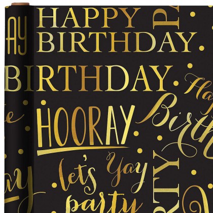 Elegant Birthday Printed Jumbo Gift Wrap
