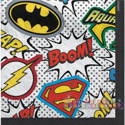 Justice League Heroes Unite Beverage Napkins